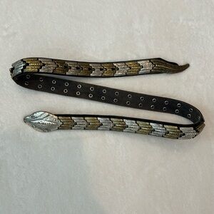 Snake belt. Silver and brass.